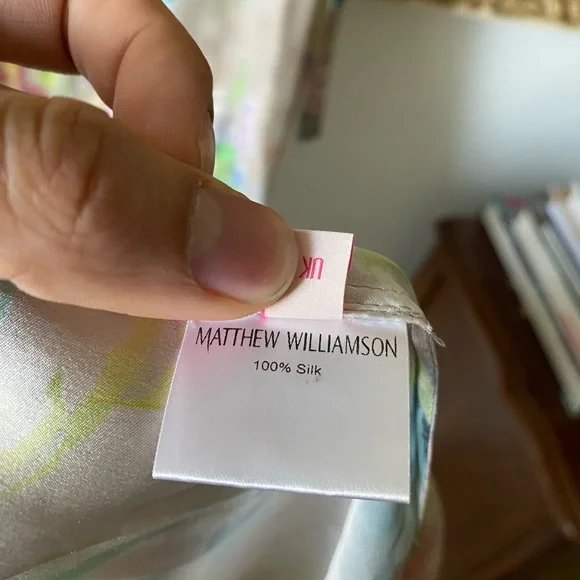 NWT MATTHEW WILLIAMSON SILK MAXI DRESS - Picture 7 of 9